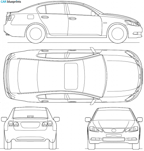 2007 Lexus GS Sedan blueprint