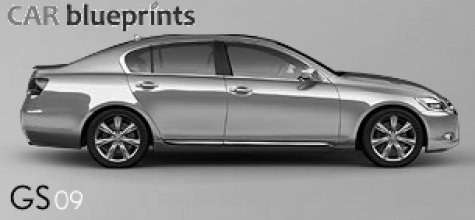 2009 Lexus GS Sedan blueprint