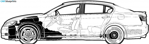 2006 Lexus GS 430 Sedan blueprint