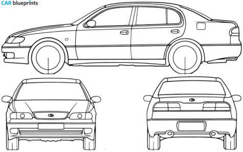 1993 Lexus GS 300 Sedan blueprint