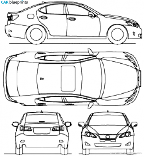 2010 Lexus IS-250 Sedan blueprint