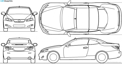 2010 Lexus IS-250C Coupe blueprint