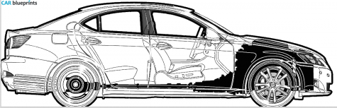 2006 Lexus IS 350 Sedan blueprint