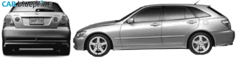 2005 Lexus IS Sport Coupe blueprint