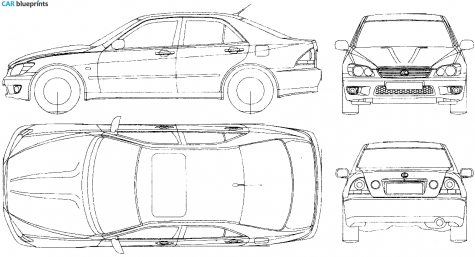 2003 Lexus IS 300 Sedan blueprint