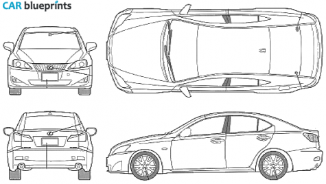 2006 Lexus IS 350 Sedan blueprint