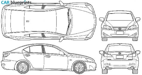 2006 Lexus IS 250 Sedan blueprint