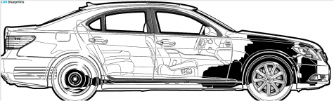 2007 Lexus LS 460 Sedan blueprint