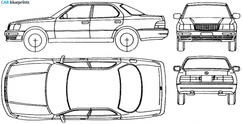 1993 Lexus LS 400 Sedan blueprint