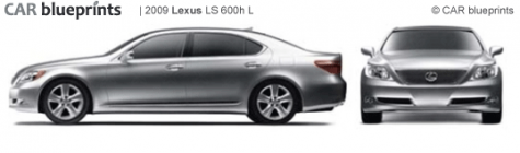 2009 Lexus LS 600h L Limousine blueprint