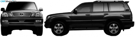 2005 Lexus LX SUV blueprint