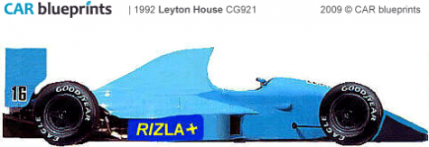 1992 Leyton House CG921 F1 OW blueprint