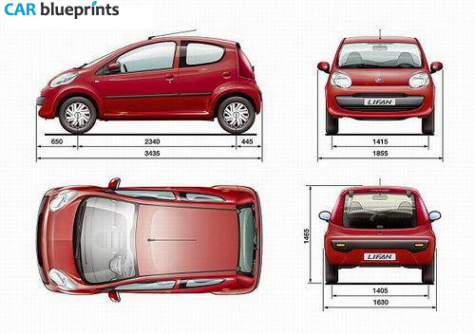 2009 Lifan Supermini Hatchback blueprint