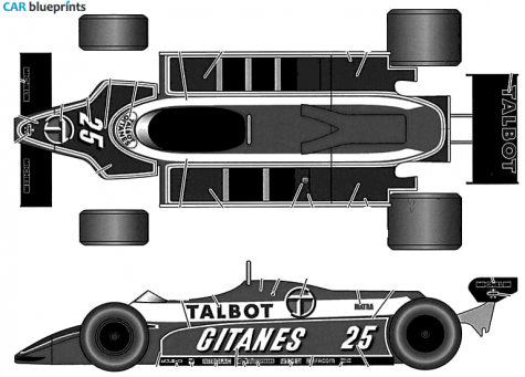 1982 Ligier JS17 F1 GP OW blueprint