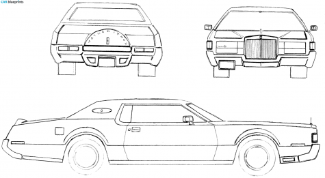 1972 Lincoln Continental Mark IV Coupe blueprint