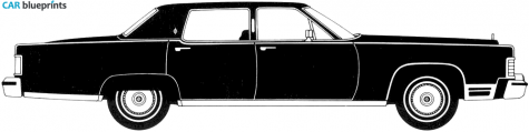 1977 Lincoln Continental Town Car Sedan blueprint