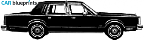 1980 Lincoln Continental Sedan blueprint