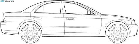 2003 Lincoln LS Sedan blueprint