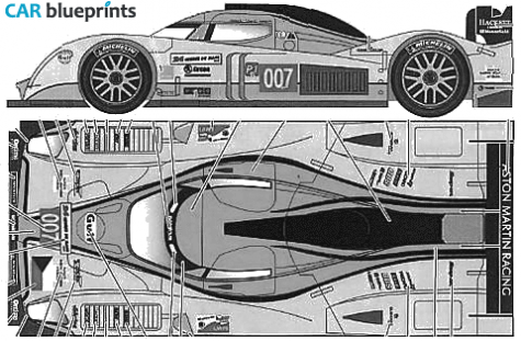 2009 Lola Aston Martin B09-60 Le Mans Coupe blueprint