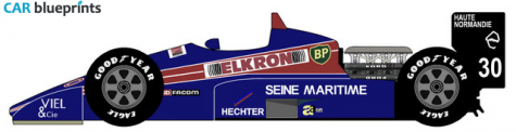 1987 Lola LC87 Ford Cosworth F1 OW blueprint