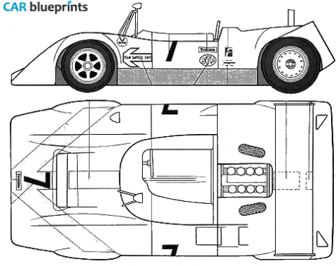 1968 Lola T160 S Coupe blueprint