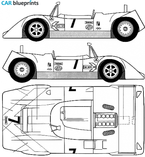 1968 Lola T160 TS Can Am OW blueprint