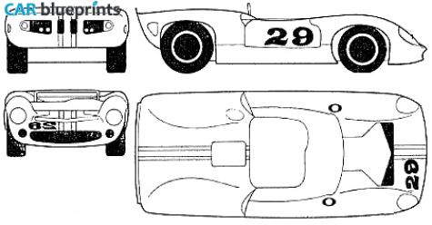 1966 Lola T70 Can Am Cabriolet blueprint