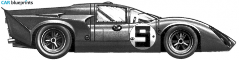 1969 Lola T70 Mk III Daytona Coupe blueprint