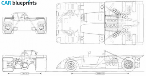 Lola T280 Roadster blueprint