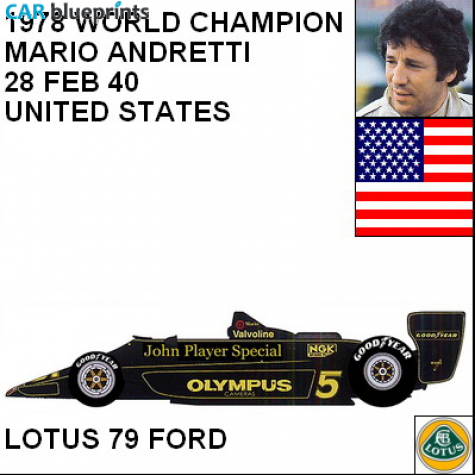 1978 Lotus 79 Ford F1 OW blueprint