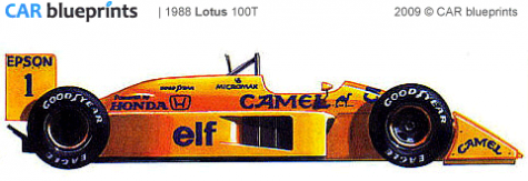 1988 Lotus 100T F1 OW blueprint