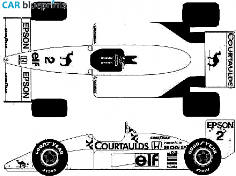 1988 Lotus 100T GP F1 OW blueprint