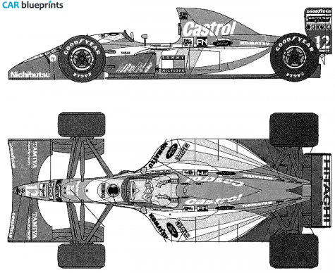 1992 Lotus 107 Coupe blueprint