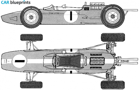 1963 Lotus 25 F1 OW blueprint