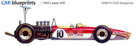 1968 Lotus 49B F1 OW blueprint