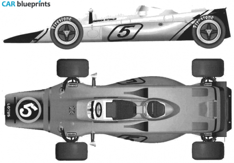 1971 Lotus 56B F1 GP OW blueprint