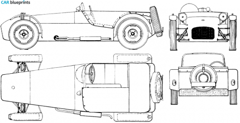 Lotus 7 Coupe blueprint