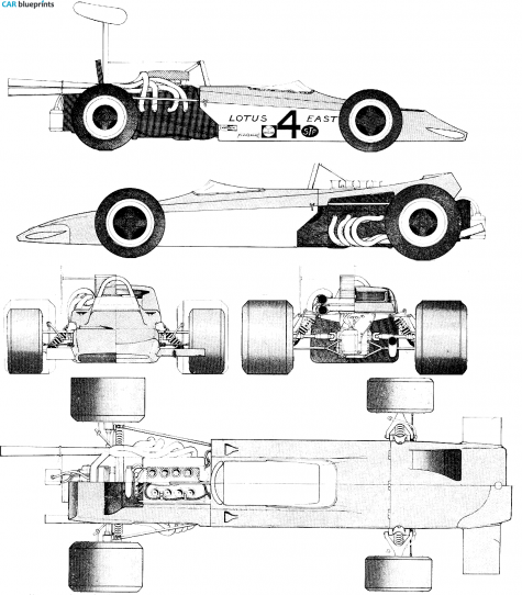 1969 Lotus 70 F5000 OW blueprint