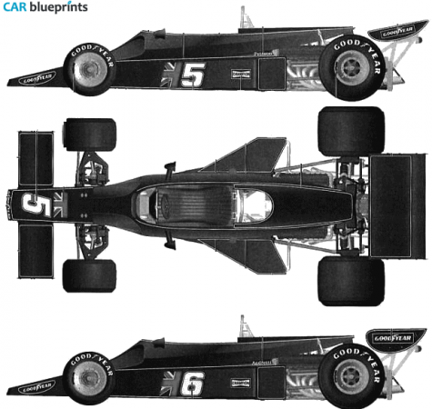 1976 Lotus 77 F1 GP OW blueprint