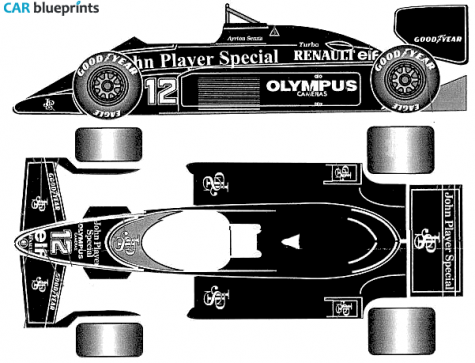 1985 Lotus 97T F1 OW blueprint