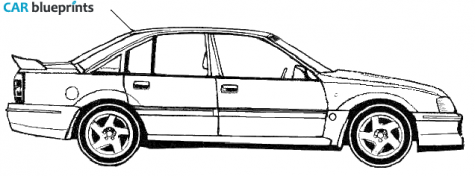 1990 Lotus Carlton Omega A Sedan blueprint