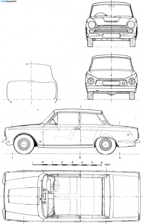 1963 Lotus Cortina Sedan blueprint