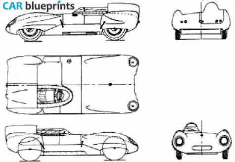 1956 Lotus Eleven OW blueprint