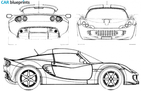 2003 Lotus Elise Coupe blueprint