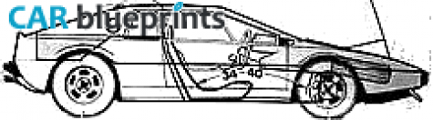 1977 Lotus Esprit  S Coupe blueprint