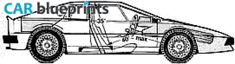 1987 Lotus Esprit  Turbo HC Coupe blueprint