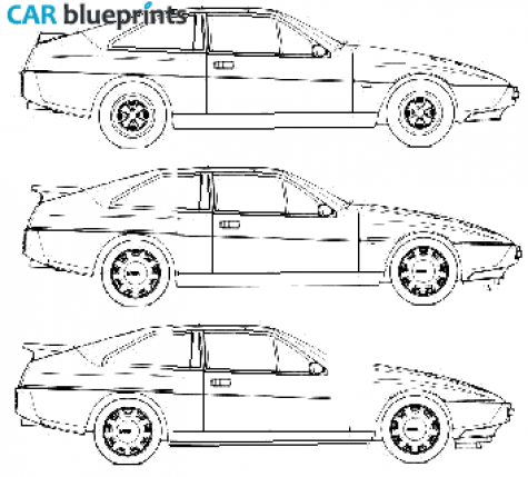 1987 Lotus Excel Coupe blueprint