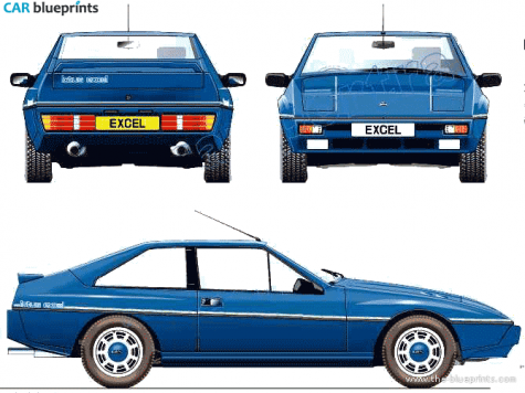 1990 Lotus Excel Coupe blueprint