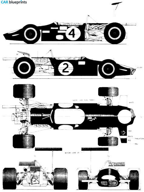 1964 Lotus F2 OW blueprint