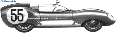 1956 Lotus Mk II Le Mans OW blueprint